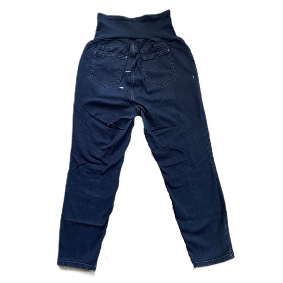 Indigo Blue Women’s Maternity Belly Panel Straight Leg Denim Jeans Pants XL - Picture 3 of 5
